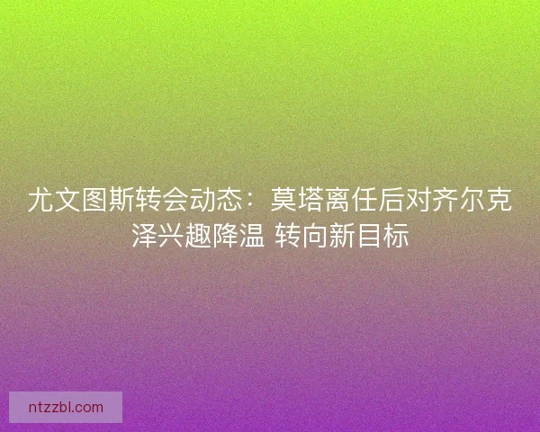 尤文图斯转会动态：莫塔离任后对齐尔克泽兴趣降温 转向新目标